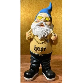 SEWAS Nain de jardin amusant avec tatouages et doigts puants, peint à la main et résistant aux intempéries, en résine de haut