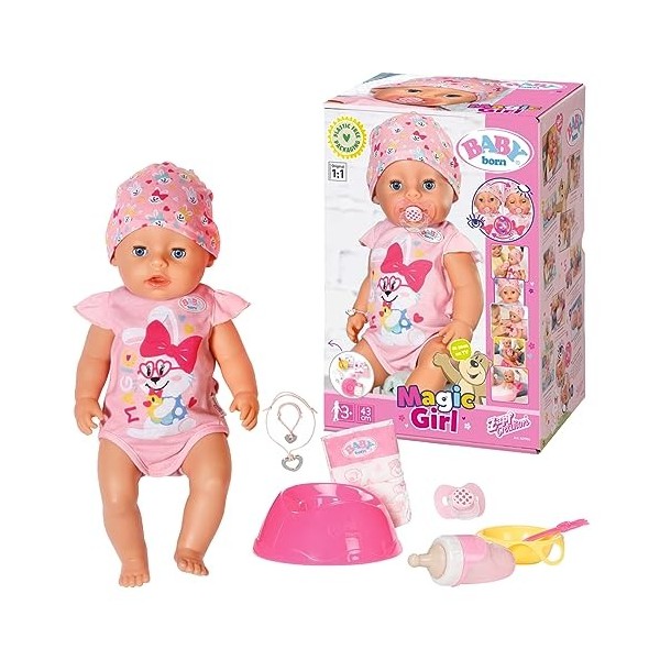 BABY born Toucher Doux Garçon 43 cm avec Sucette Magique- Poupée Réel avec des Fonctions Réalistes - Doux au Toucher, Corps F