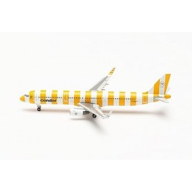 Herpa Maquette Condor Airbus A321 Sunshine – D-AIAD, echelle 1/500, Model, pièce de Collection, davion sans Support, Figurin