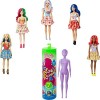 Barbie Color Reveal poupée avec 7 éléments mystère, thème Sirènes, 4 sachets surprise, modèle aléatoire, jouet pour enfant, G