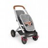 Smoby Voiture de Sport Jumeaux Gris 42 cm-Poussette Deux poupées Design Quinny, pour Enfants à partir de 3 Ans, 253204, 52 x 