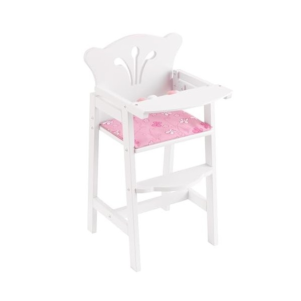 KidKraft Lil Doll Chaise Haute en Bois de Poupée Bébé, Accessoire Poupon, Jouet Enfant dès 3 Ans, 61101