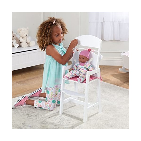 KidKraft Lil Doll Chaise Haute en Bois de Poupée Bébé, Accessoire Poupon, Jouet Enfant dès 3 Ans, 61101