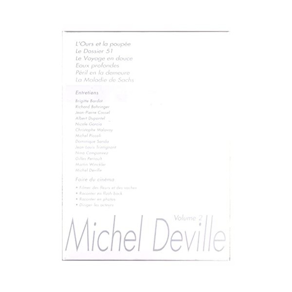 Coffret Michel Deville, vol. 2 LOurs et la poupée / Le Dossier 51 / Le Voyage en douce / Eaux profondes / Péril en la demeu