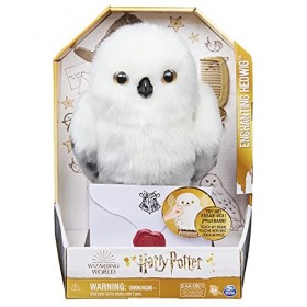 HARRY POTTER - HEDWIGE ENCHANTÉE WIZARDING WORLD - Peluche Interactive Chouette 30 Cm Avec Accessoires - Tête et Ailes Qui Bo
