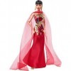 Barbie Série Femmes D’Exception Poupée Anna May Wong en Robe Rouge avec Un Dragon Doré, avec Socle Et Certificat D’Authentici