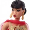 Barbie Série Femmes D’Exception Poupée Anna May Wong en Robe Rouge avec Un Dragon Doré, avec Socle Et Certificat D’Authentici