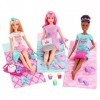 Barbie Princess Adventure coffret Pyjama Party Royale avec poupées Barbie, Daisy et Nikki, sacs de couchage et accessoires, j