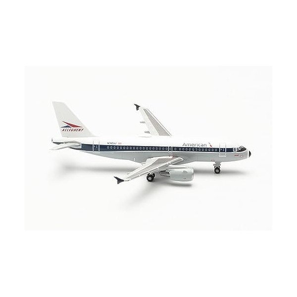 Herpa Maquette American Airlines Airbus A319, Allegheny Heritage Livery – N745VJ, echelle 1/200, Model, pièce de Collection, 