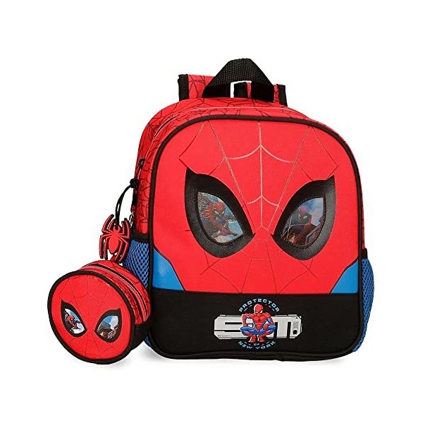 Marvel Spiderman Protector Adaptable Preschool Backpack Rouge 23x25x10 cm Polyester 5.75L