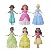 Disney Ensemble de cadeaux de fête princesse – Lot de 6 poupées Disney Princesses Secret Styles avec autocollants Surprise Pr