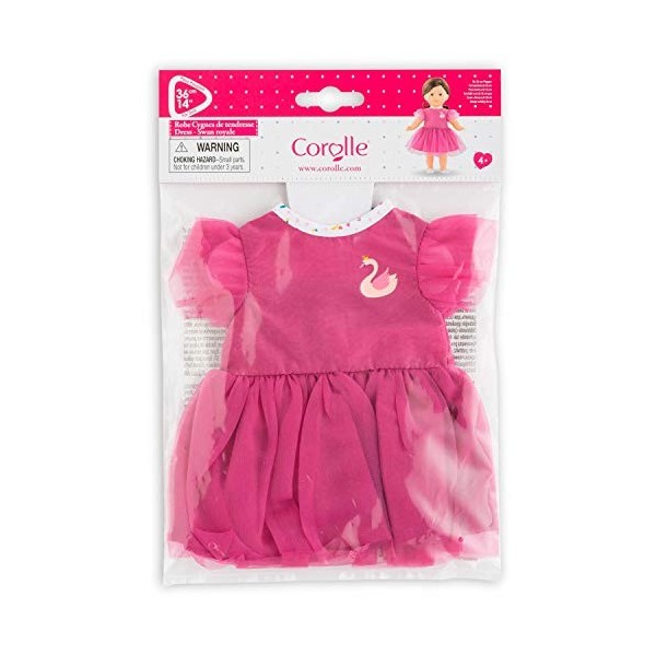 Corolle- Robe Cygnes de Tendresse pour poupée Vêtement, 211300, Rose