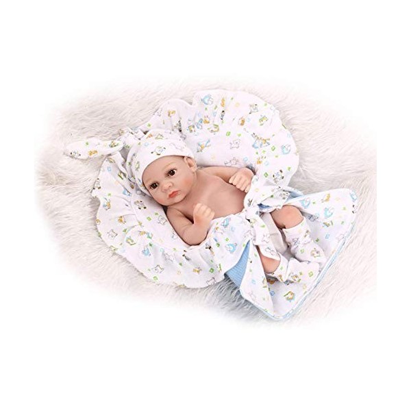 Simulation De Poupée De Renaissance 27 Cm/10,6 Pouces Bébé Doux Reborn Garçon/Fille Poupée Jouet Poupée en Silicone Poupées N