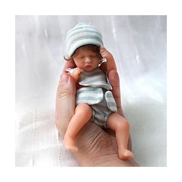 ZQXCU Poupée Reborn Fille Nouveau-né 15cm Minuscule Bebe Reborn Fille Silicone Plein Corps Poupée Reborn Fille Bebe Reborn Ba