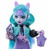 Monster High Coffret Monstrueux Secrets Série Frayeurs Néon Avec Poupée Articulée Twyla, Casier, Plus De 19 Surprises, Plus D