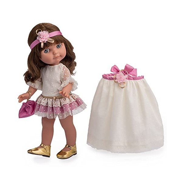 JC TOYS - Poupée Chloé de la Collection Royal Mesure 38 cm, en Vinyle Souple, avec Costume de 2 pièces et Accessoires, Fille,