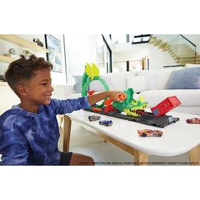 Hot Wheels Coffret City La Fureur Du Dragon Modulable Avec 1 Voiture Incluse, Jeu À 360 Degrés, Possibilité De Connecter Aux 
