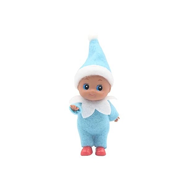 WULEEUPER Poupée elfe de bébé | Décoration de Noël miniature | Cadeau de naissance | Poupée delfe avec pieds et chaussures 