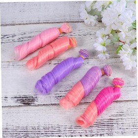 Toyvian 15 Pcs Poupée Cheveux pour Outil pour Cheveux De Poupée Trames De Cheveux De Poupée pour Bricolage Perruques De Cheve