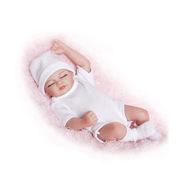 Réaliste Mini Reborn Bébé Poupées Filles 10,2 Pouces 26 Cm en Silicone Souple Vinyle Vraie Vie Tout-Petits Poupées Nouveau-Né