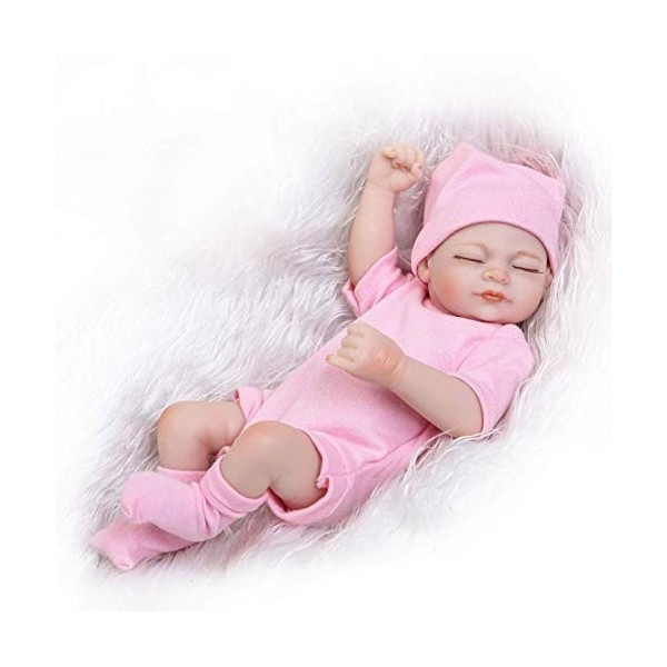 Réaliste Mini Reborn Bébé Poupées Filles 10,2 Pouces 26 Cm en Silicone Souple Vinyle Vraie Vie Tout-Petits Poupées Nouveau-Né