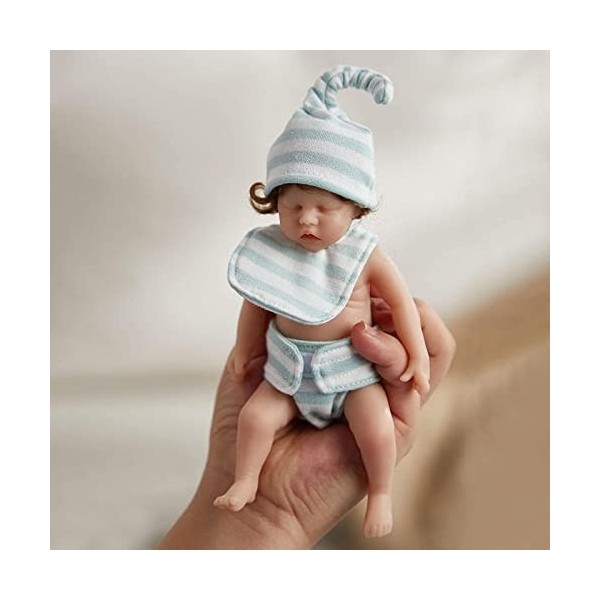 ZQXCU Poupée Reborn Realiste Garçon 15cm Minuscule Bébé Poupée Reborn Fille Cadeau de Beaux Enfants