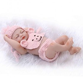 Mini Reborn Baby Dolls 10"Vrai Vinyle Doux Silicone Réaliste Reborn Poupées Toddler Réaliste Bébé Fille Garçon Jouets pour Ag