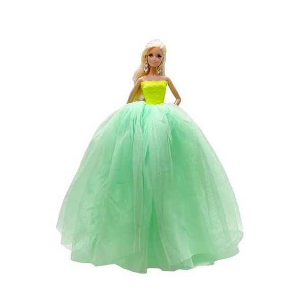 Peregrine Robe en organza verte sans bretelles pour poupées de 29,2 cm