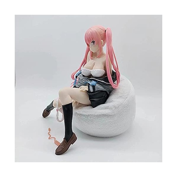 BOANUT Ecchi Figure Waifu Figure Anime Figure Statues Miyu Modèle Figure Jouet Anime Rose Double Queue De Cheval Anime Person