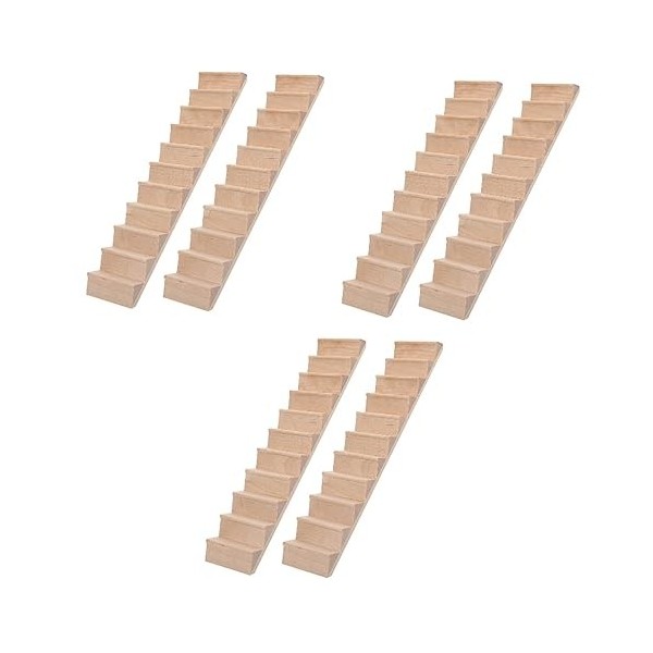 SEWACC 6 Pcs sans Main Courante Escalier Décors DEscalier De Maison Minuscule Escalier De Bricolage Miniature Accessoire De 