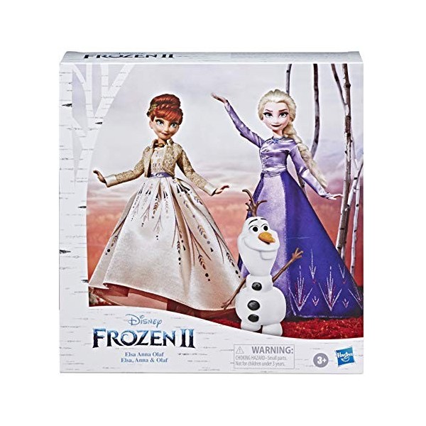 Disney La Reine des Neiges 2 - Poupées mannequins Elsa, Anna et Olaf