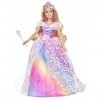 Barbie Dreamtopia poupée Princesse de Rêves avec robe brillante à motifs arc-en-ciel, fournie avec brosse et accessoires, jou