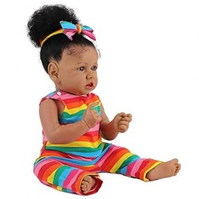 SYP Poupée Reborn 22 Pouces 55 cm Réalistes Bebe Reborn Fille Souple Vinyle Silicone Fait à la Main de Bébé Reborn Réaliste P