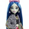 Monster High Ghoulia Yelps Poupée 25,7 cm avec cheveux bleus, animal de compagnie et accessoires