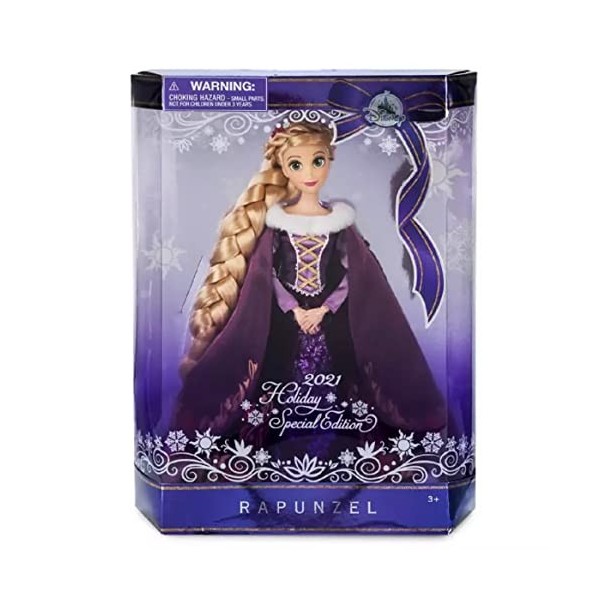 Doll Disney Store Raiponce inspiré de la poupée Tangled 2021 édition limitée spéciale Noël – Boîte de présentation commémorat