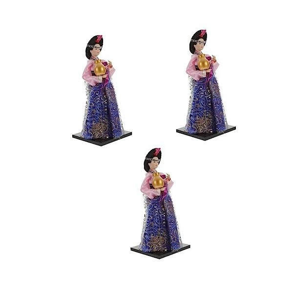 Toyvian 2Pcs Poupée Coréenne Ornement Coréen Decoraciones Para Salas De CASA Poupée Asiatique Figurine Figurine Coréenne Déco