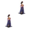 Toyvian 2Pcs Poupée Coréenne Ornement Coréen Decoraciones Para Salas De CASA Poupée Asiatique Figurine Figurine Coréenne Déco