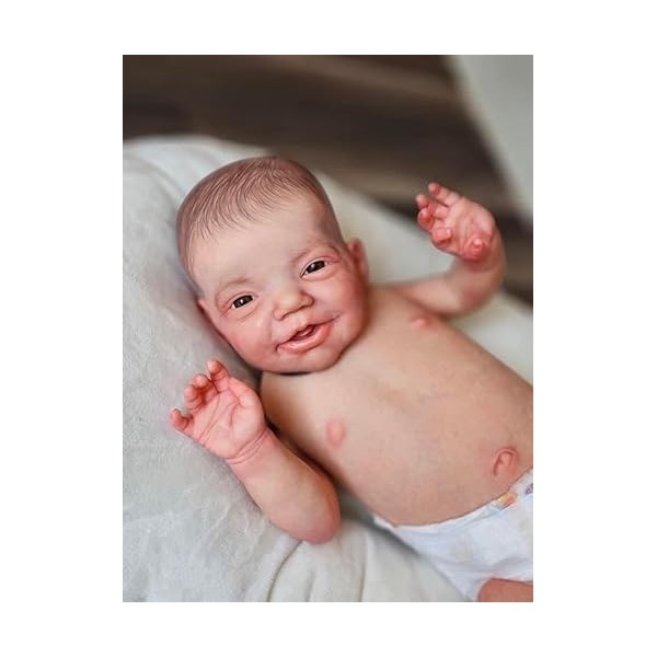 iCradle Poupées Reborn Full Body Reborn - 50,8 cm - Anatomiquement correcte - Jouet de Noël pour enfants