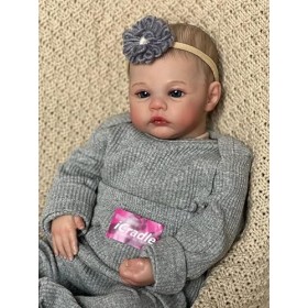 iCradle Poupée Reborn réaliste en silicone souple et vinyle pour nouveau-né - Veines visibles - Cadeau de Noël pour enfants