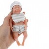 ZQXCU Poupée Reborn Realiste Fille Mini 15cm Silicone Souple Bébé Reborn Pas Cher Souple en Silicone Reborn Babys Dolls ,A