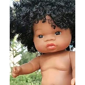 HLILY PoupéE Reborn, Poupée Fille Noire Nouveau-Né Reborn Baby Dolls, Qui Ressemble à De Vraies Poupées Bébé, pour Filles Gar