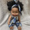 HLILY PoupéE Reborn, Réaliste Poupée Nouveau-né Bébé Fille Noire Africaine Simulation Nouveau-Né Jouet, pour Filles Garçons A