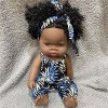 HLILY PoupéE Reborn, Nouveau-né Bébé Poupée Africain Noir Fille Bébé Réaliste Simulation Jouet, Réaliste Jolie Fille Annivers