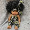 HLILY PoupéE Reborn, Nouveau-né Bébé Poupée Africain Noir Fille Bébé Réaliste Simulation Jouet, Réaliste Jolie Fille Annivers