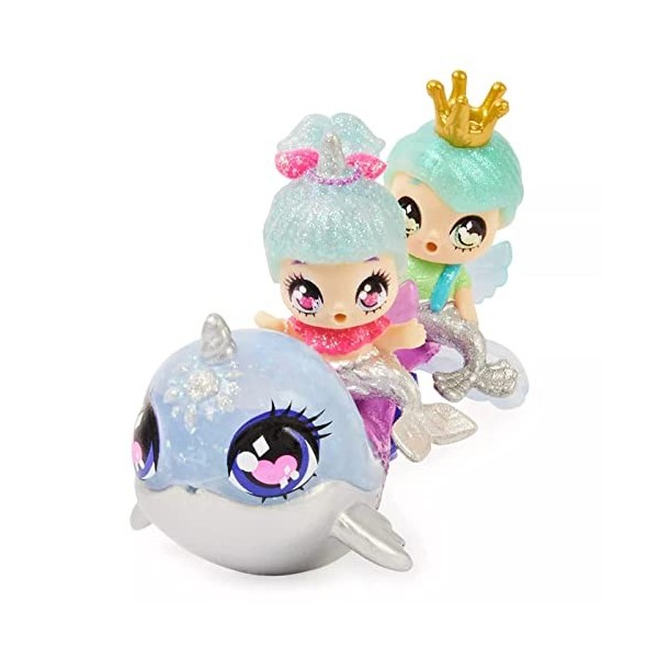 Hatchimals Pixies Riders, Shimmer Babies Pixie Baby Twins with Glider and 4 Accessories Blanc 6061656