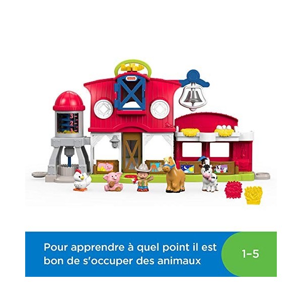 Fisher-Price Little People les Animaux de la Ferme Jouet Enfant, 5 Figurines, Éveil et Développement de lImagination, 12 Moi