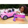 Barbie Big City Big Dreams véhicule concert transformable pour poupée, voiture avec 20 accessoires, jouet pour enfant, GYJ25