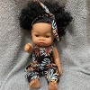 HLILY Reborn Baby Dolls, Poupée De Simulation De Fille Noire Africaine, pour Filles Garçons Anniversaire Noël, Jouet De Fille
