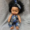 HLILY PoupéE Reborn, Nouveau-Né Reborn Baby Dolls Réalistes, Jouet De Simulation Réaliste Bébé Fille Noire Africaine, pour Ga