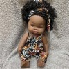 HLILY PoupéE Reborn, Simulation Nouveau-Né Jouet Réaliste pour Bébé Fille Noire Africaine, Nouveau-Né Reborn Baby Dolls pour 